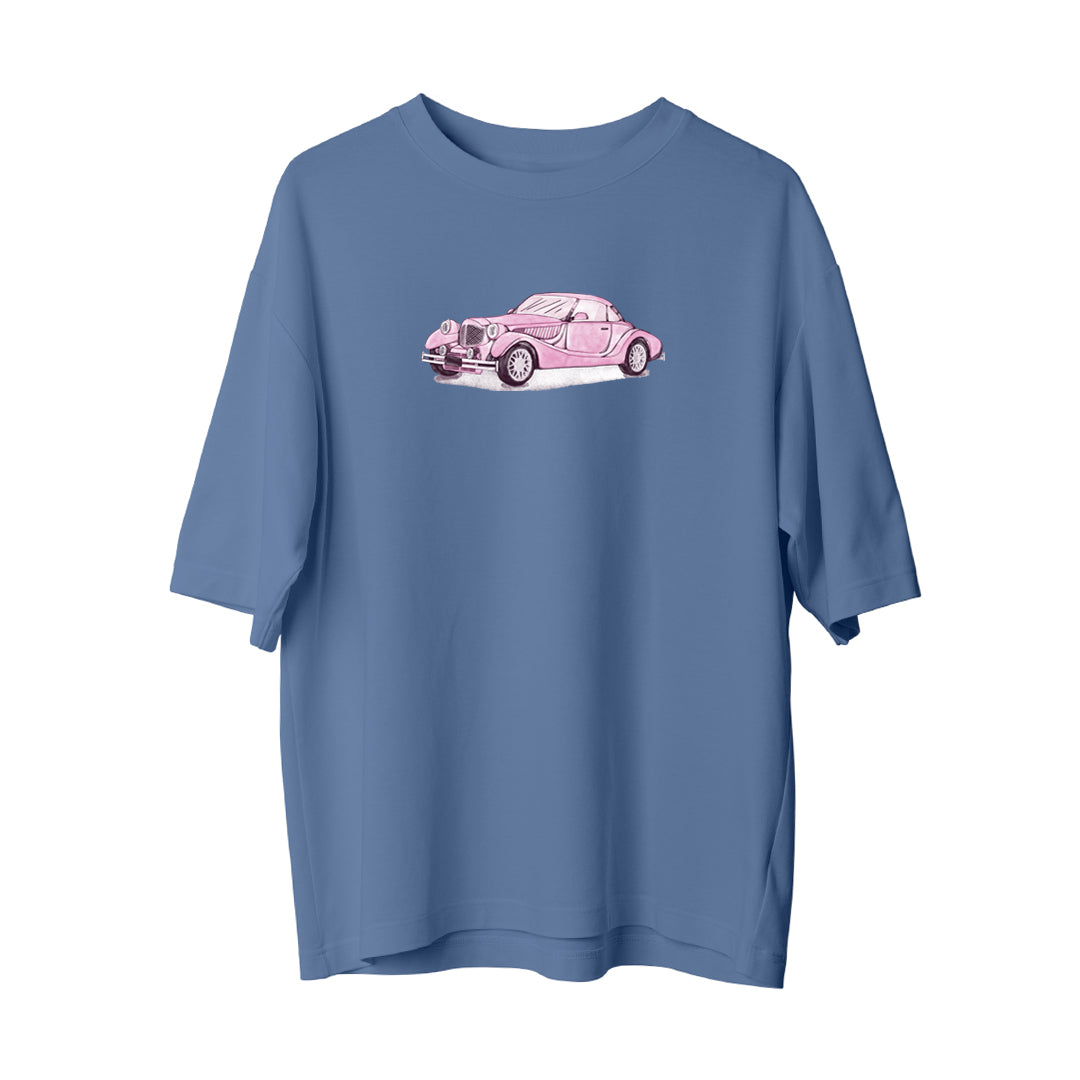 Pink Classic Car Oversize T-shirt