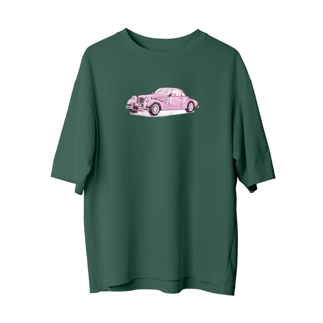 Pink Classic Car Oversize T-shirt