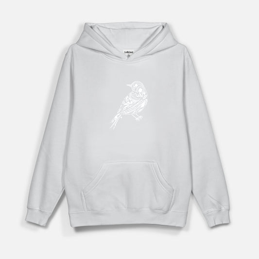 Bird Beyaz Baskı  - Hoodie