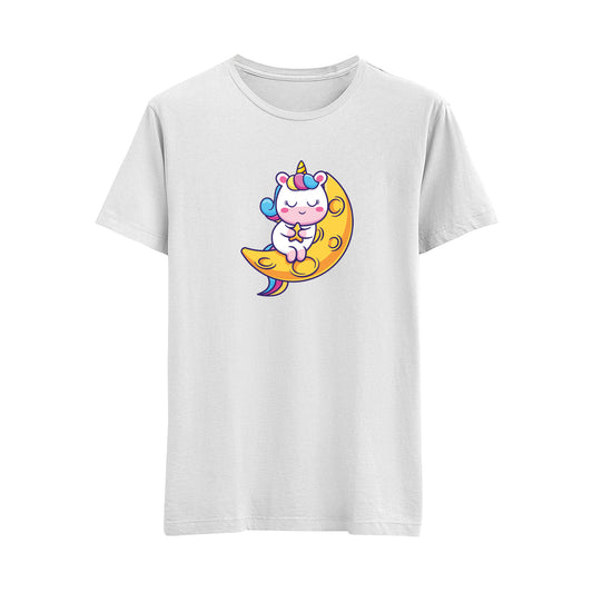 Moon And Unicorn - Çocuk T-Shirt