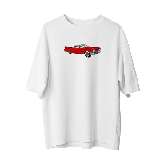 Red Classic Car Oversize T-shirt