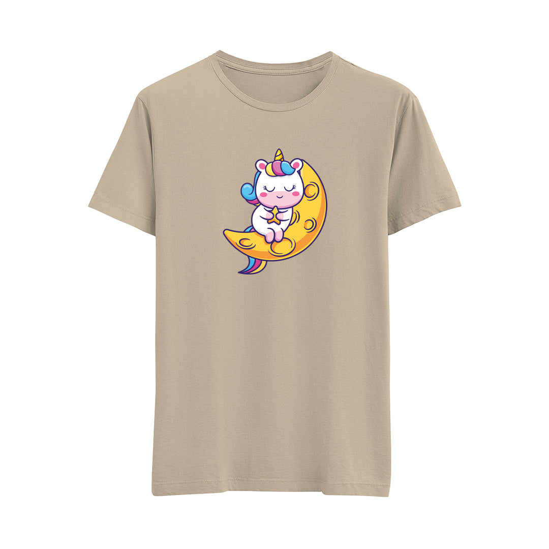 Moon And Unicorn - Çocuk T-Shirt