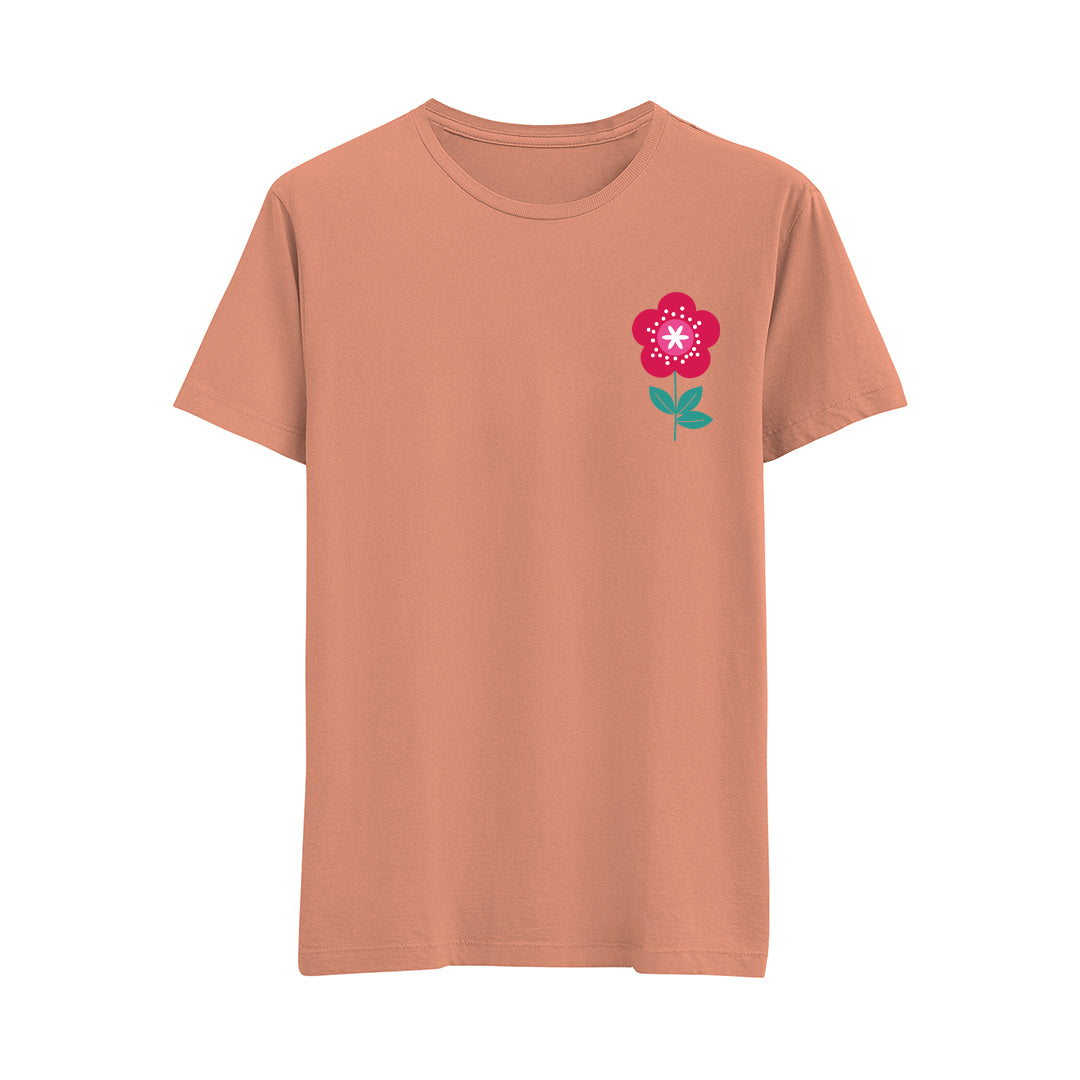 Retro Pembe çiçek - Çocuk T-Shirt