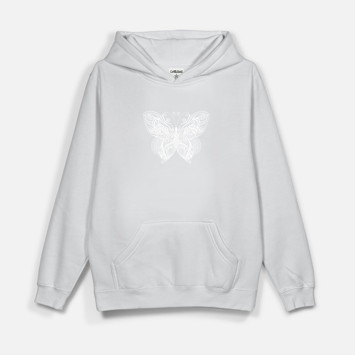 Butterfly Beyaz Baskı  - Hoodie