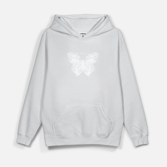 Butterfly Beyaz Baskı  - Hoodie