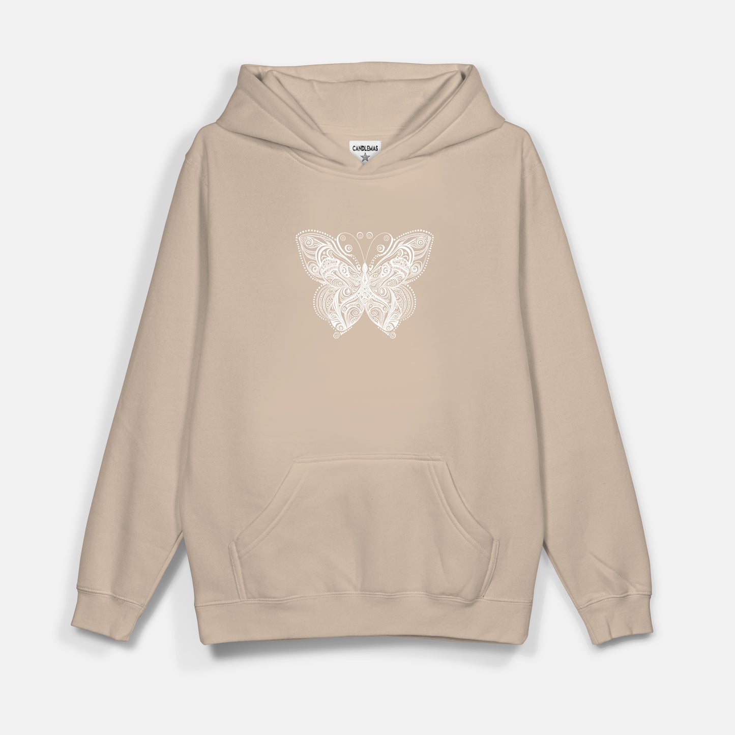 Butterfly Beyaz Baskı  - Hoodie