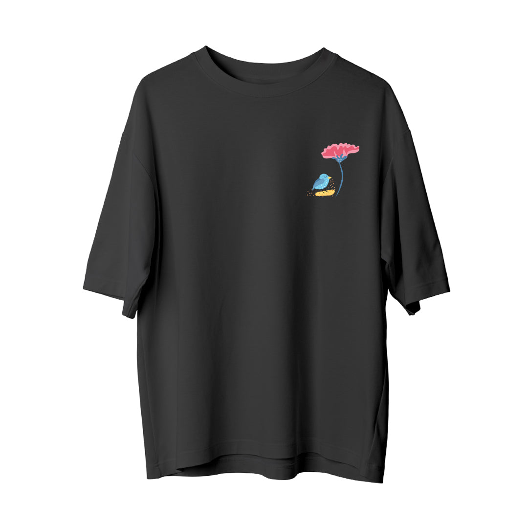 Bird And Flower - Oversize T-Shirt