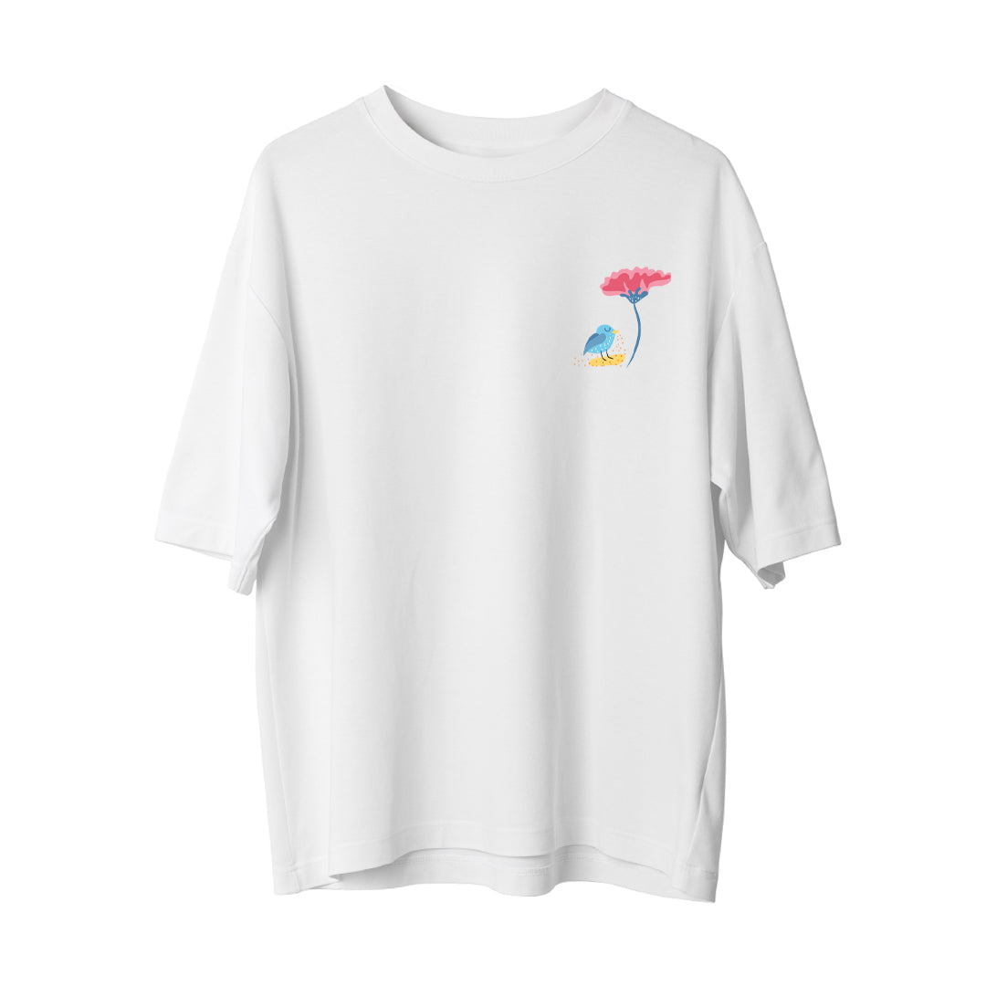 Bird And Flower - Oversize T-Shirt