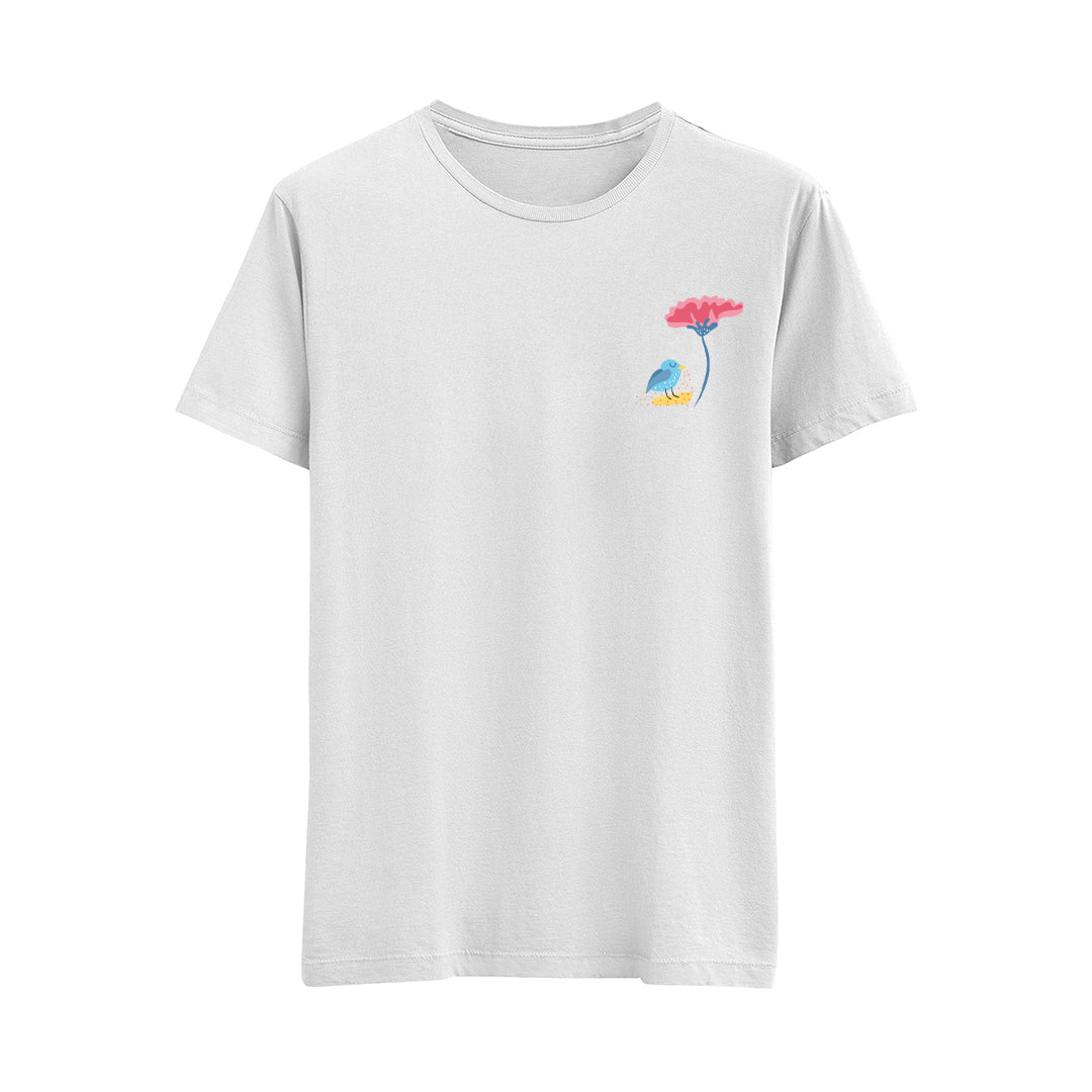 Bird And Flower - Regular T-Shirt