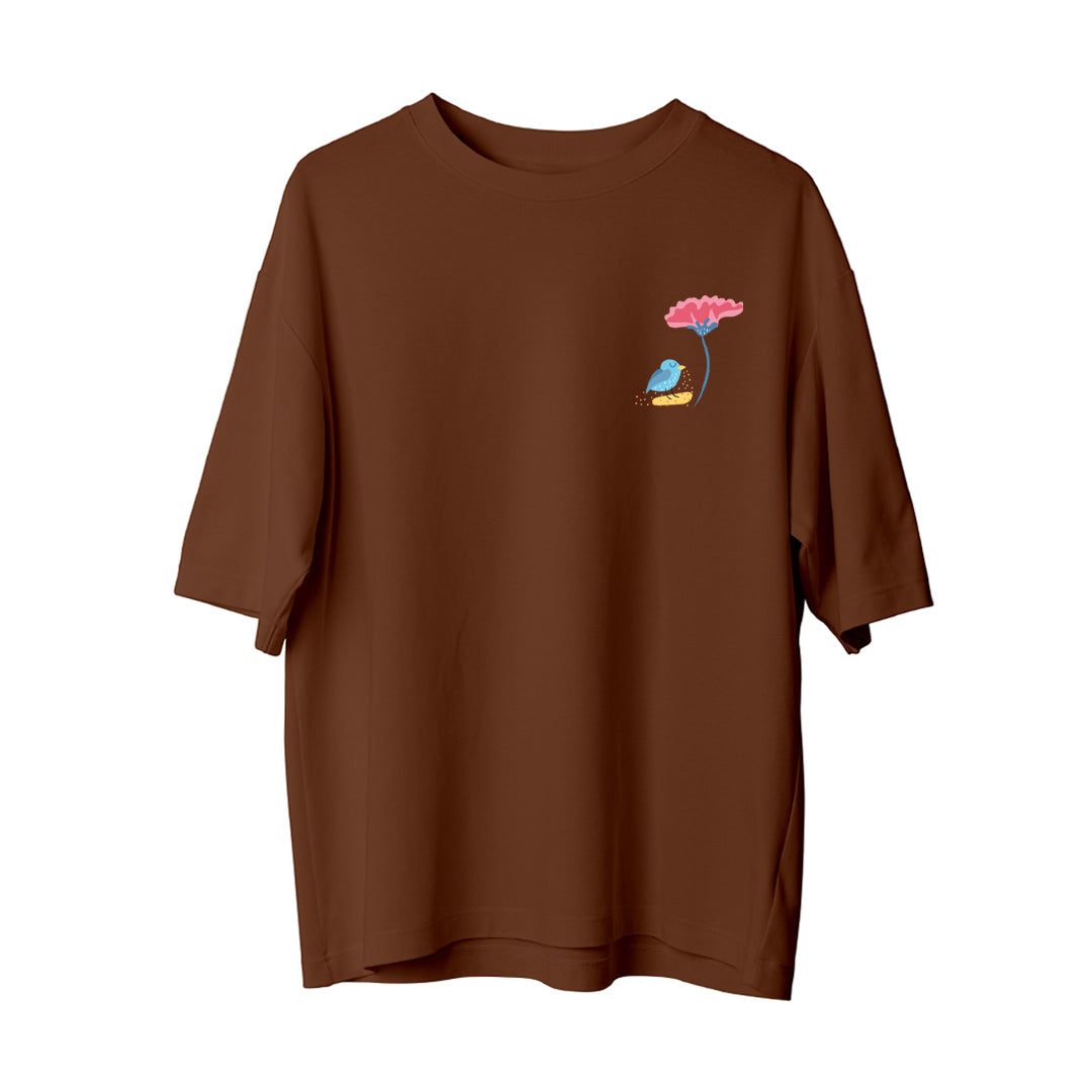 Bird And Flower - Oversize T-Shirt