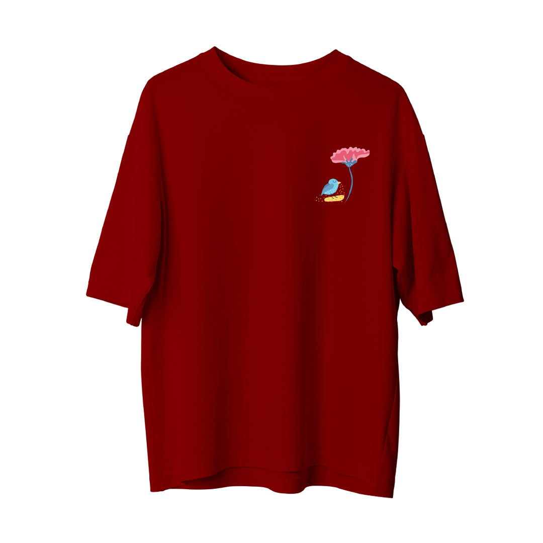 Bird And Flower - Oversize T-Shirt