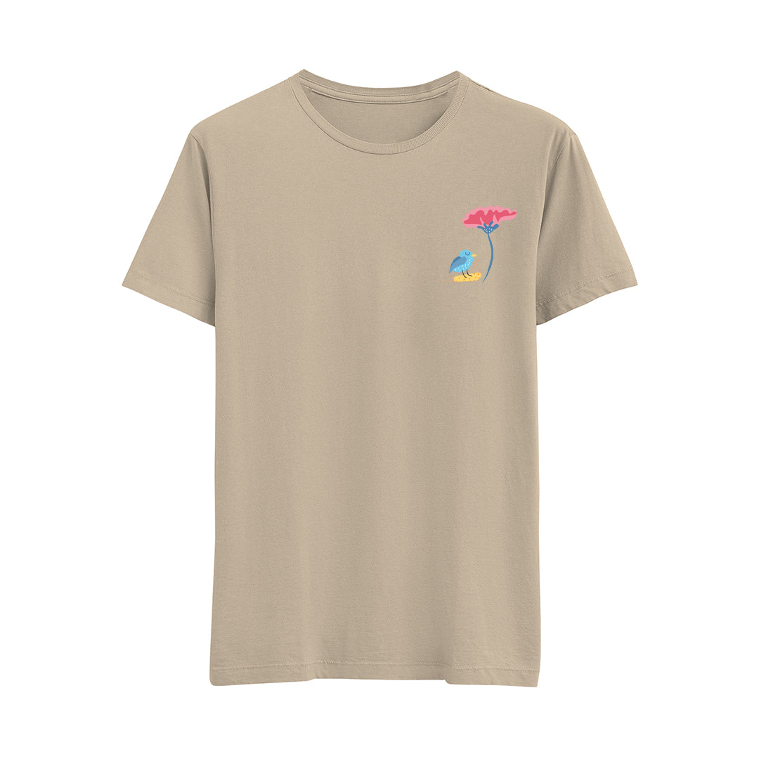 Bird And Flower - Regular T-Shirt