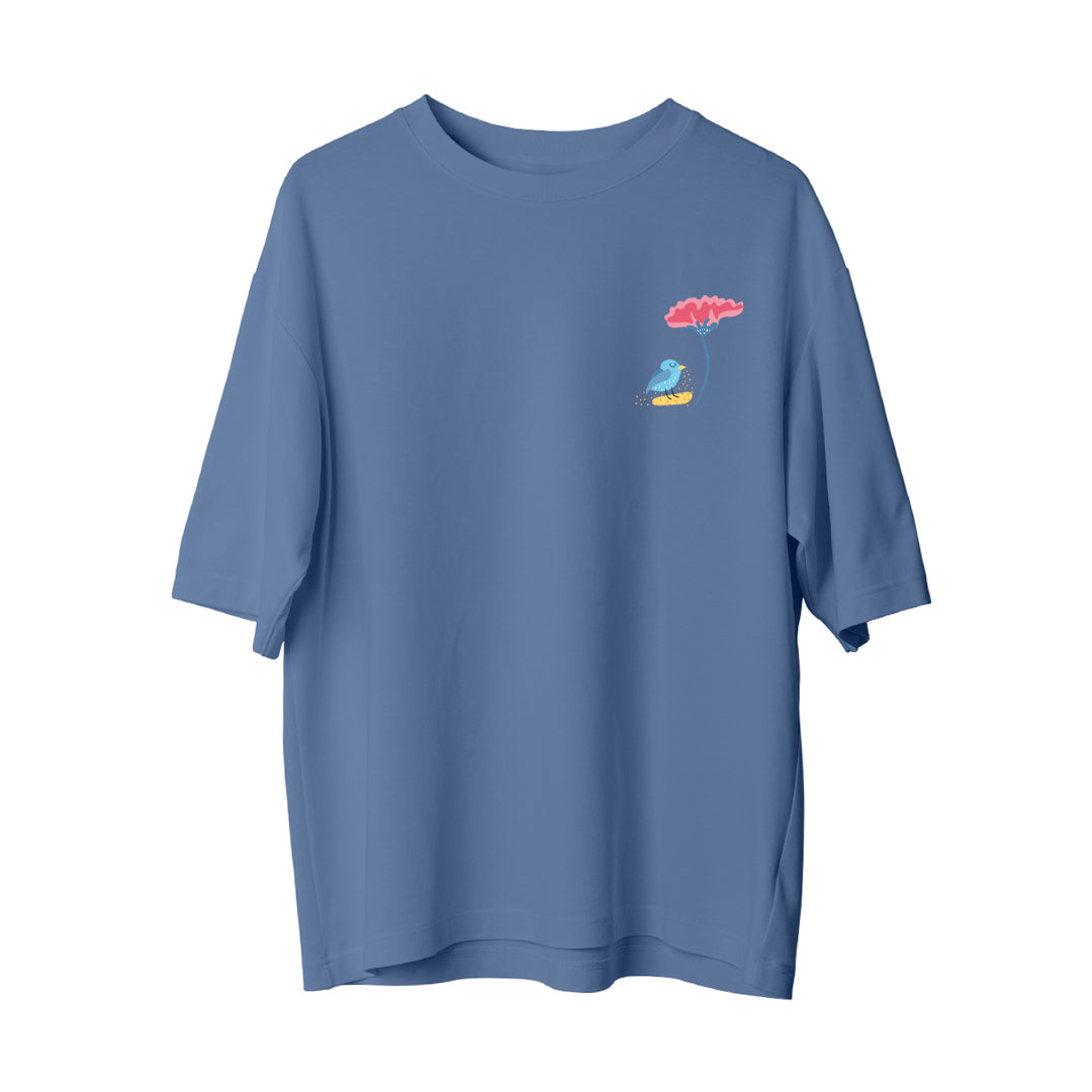 Bird And Flower - Oversize T-Shirt