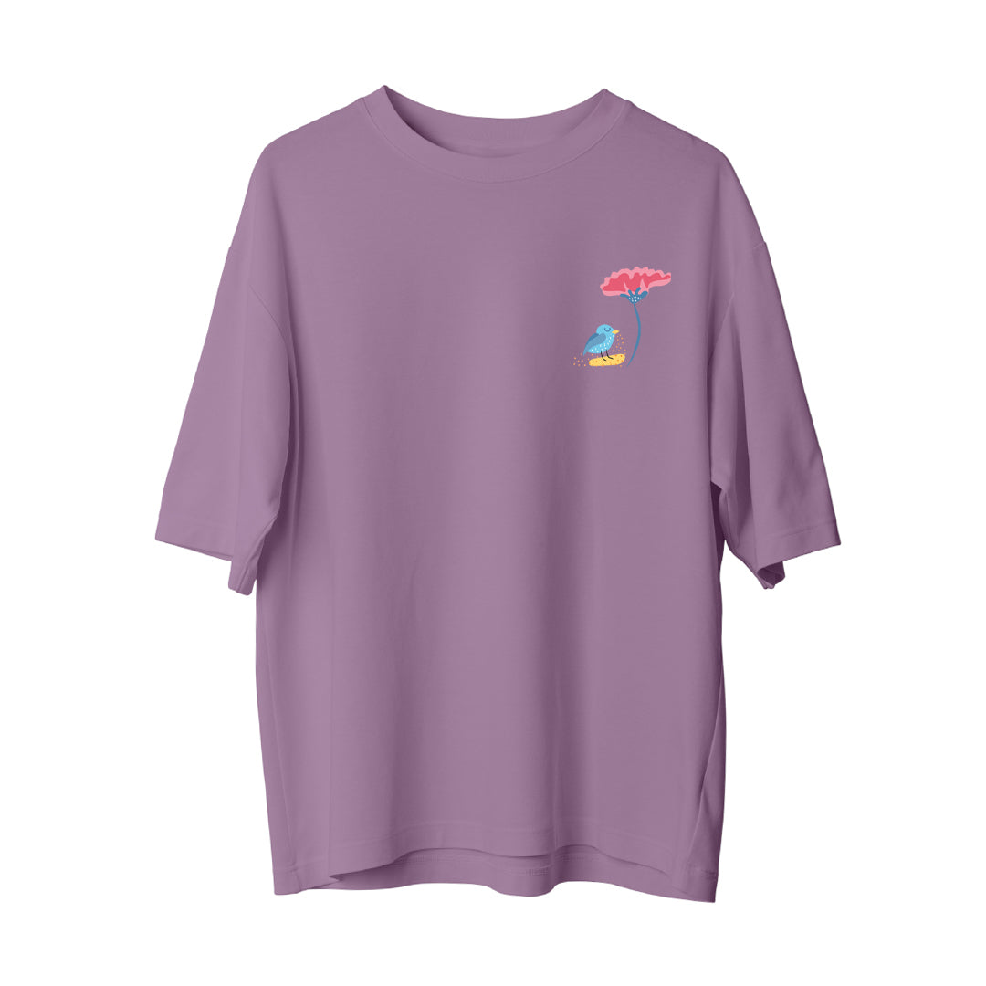 Bird And Flower - Oversize T-Shirt