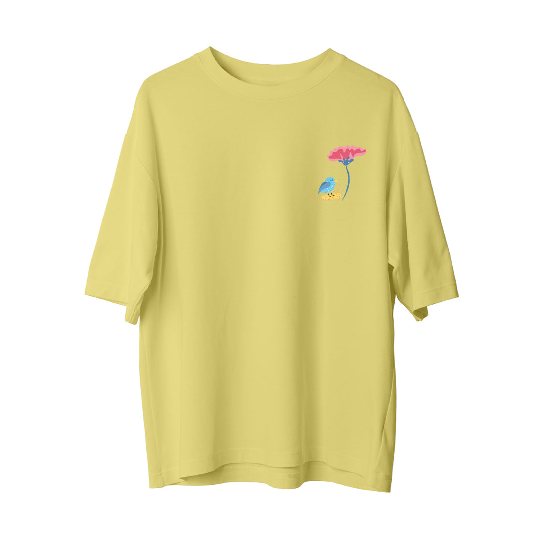 Bird And Flower - Oversize T-Shirt