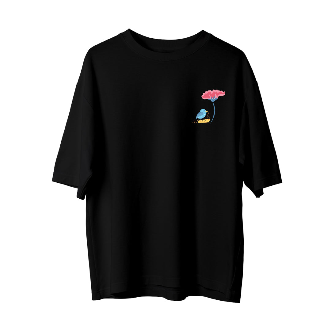 Bird And Flower - Oversize T-Shirt