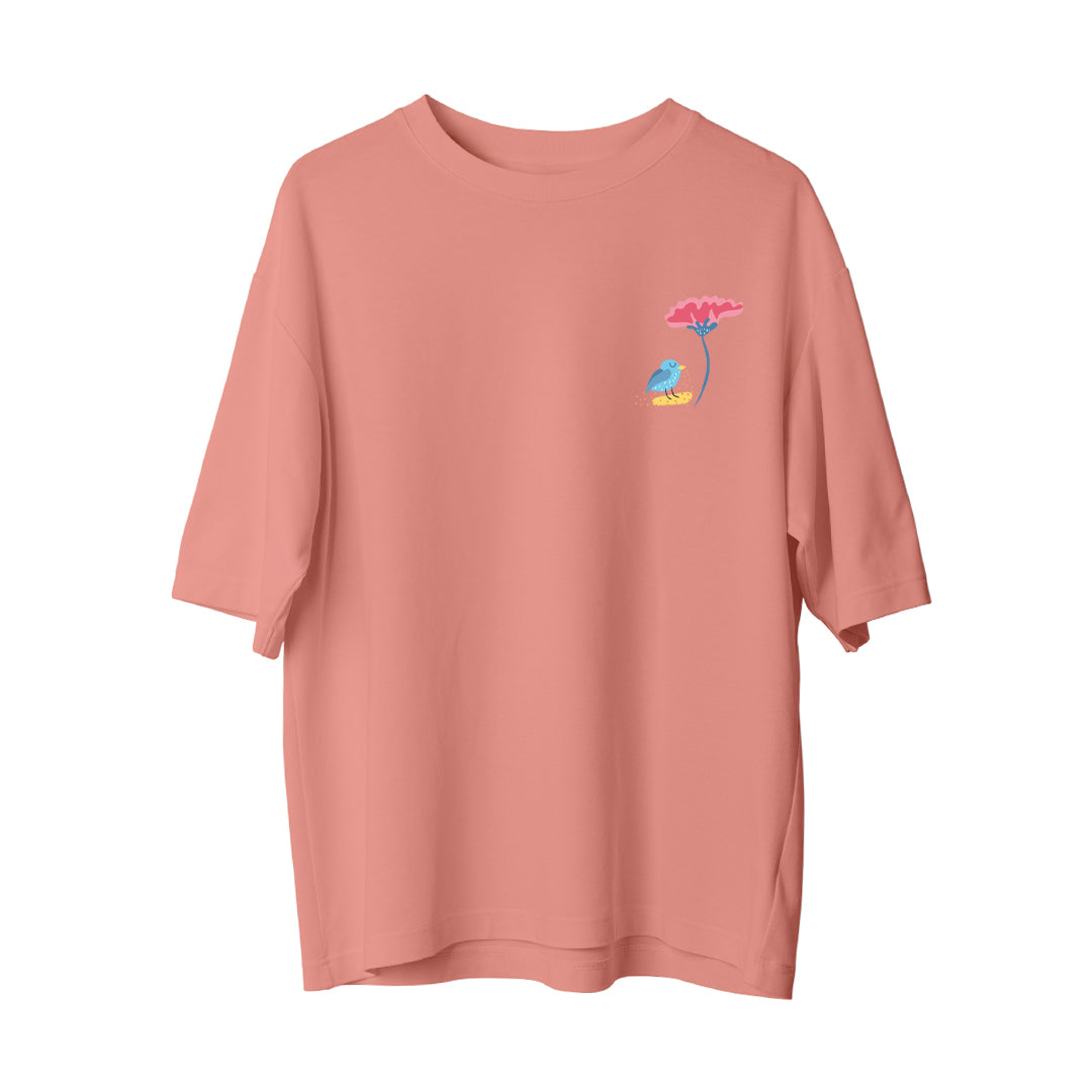 Bird And Flower - Oversize T-Shirt