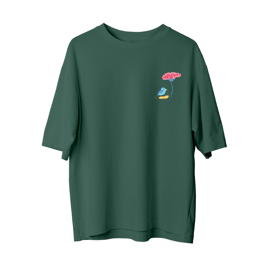 Bird And Flower - Oversize T-Shirt