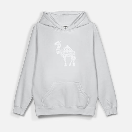 Camel Beyaz Baskı  - Hoodie