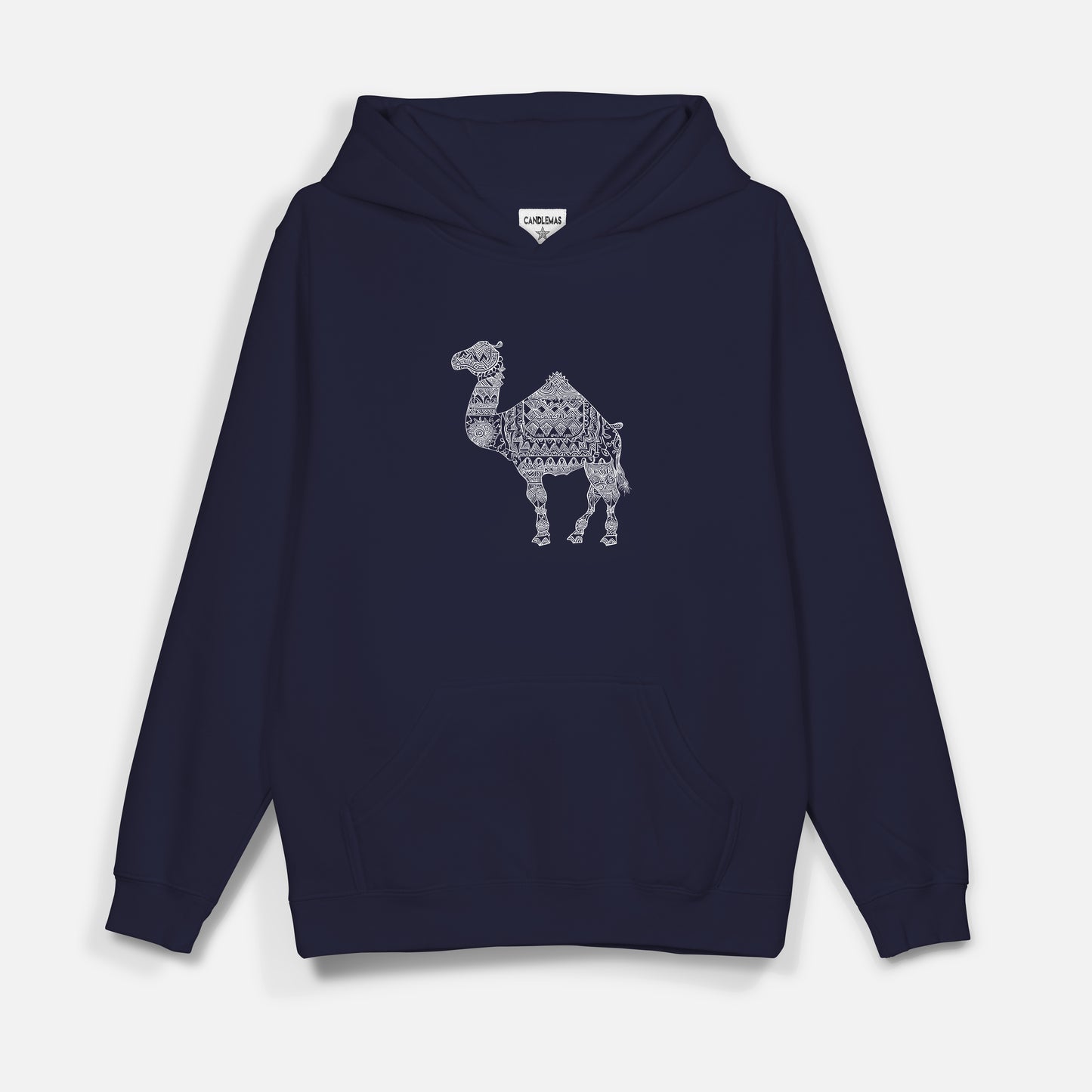 Camel Beyaz Baskı  - Hoodie