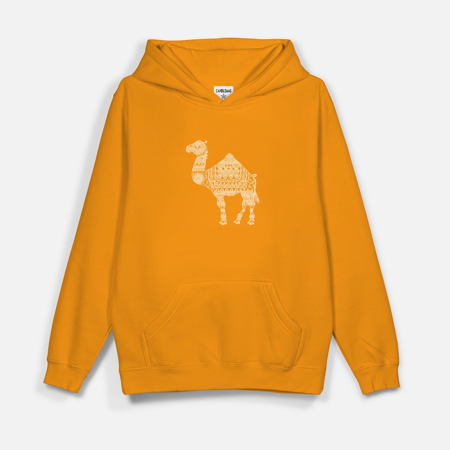 Camel Beyaz Baskı  - Hoodie