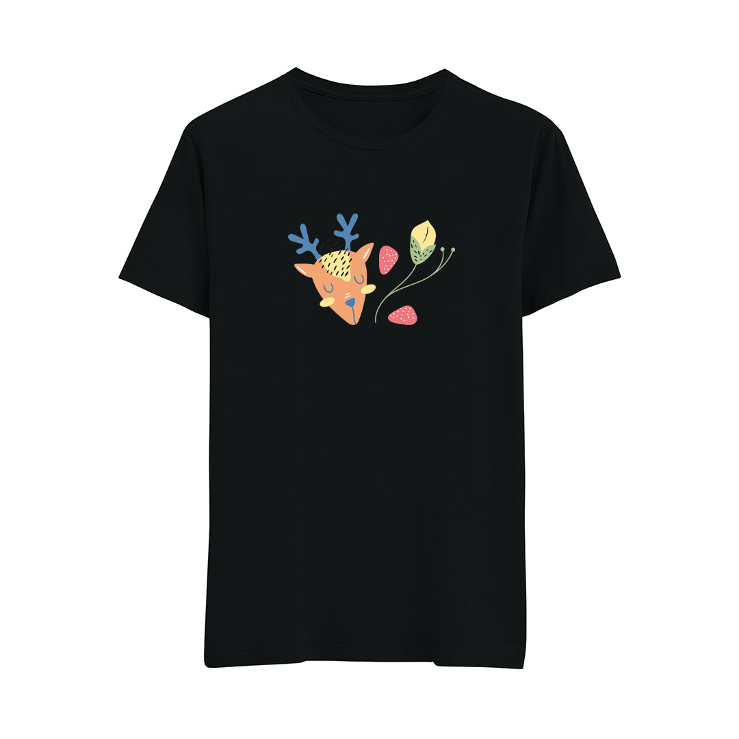 Deer And Leaf - Regular T-Shirt