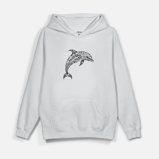 Dolphin Siyah Baskı  - Hoodie