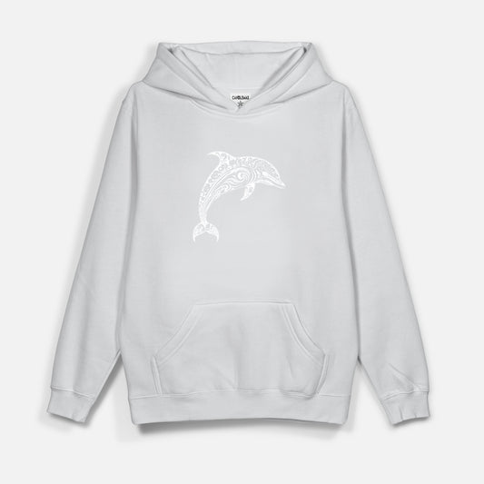 Dolphin Beyaz Baskı  - Hoodie