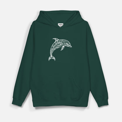 Dolphin Beyaz Baskı  - Hoodie