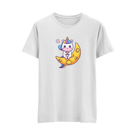 Moon And Unicorn-1 - Çocuk T-Shirt