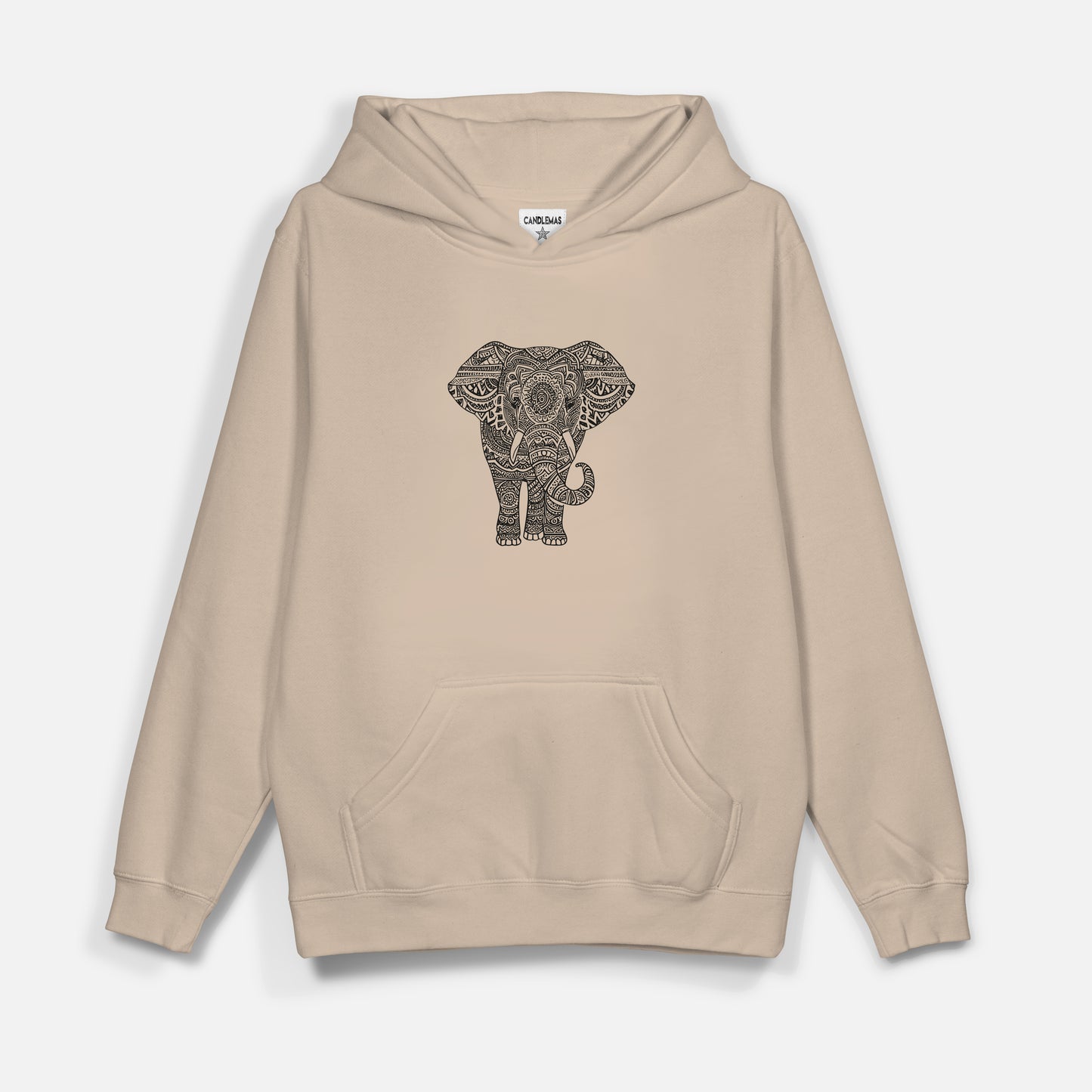 Elephant Siyah Baskı  - Hoodie