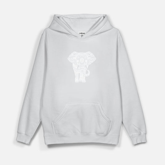 Elephant Beyaz Baskı  - Hoodie