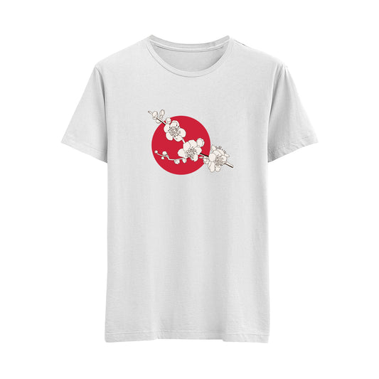 Japon Tarzı Çiçek-4  - Regular T-Shirt