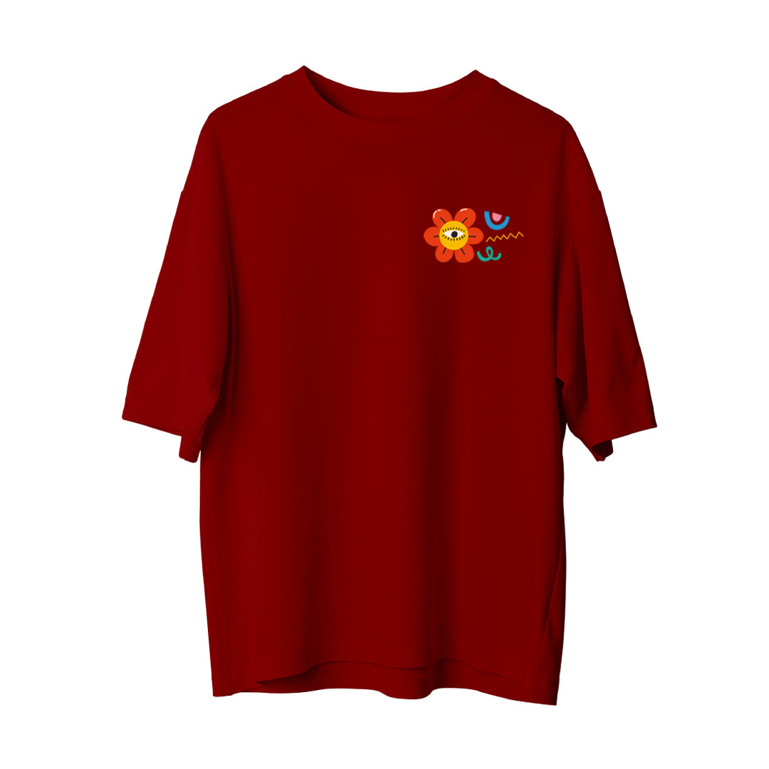 Red Flower - Oversize T-Shirt