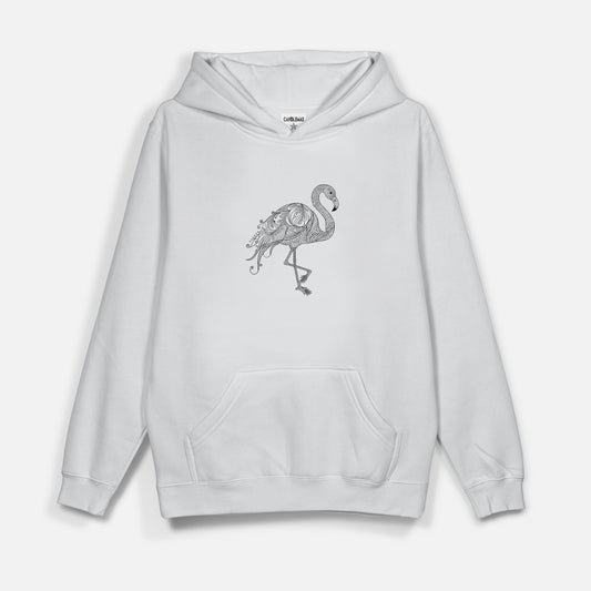 Flamingo Siyah Baskı  - Hoodie