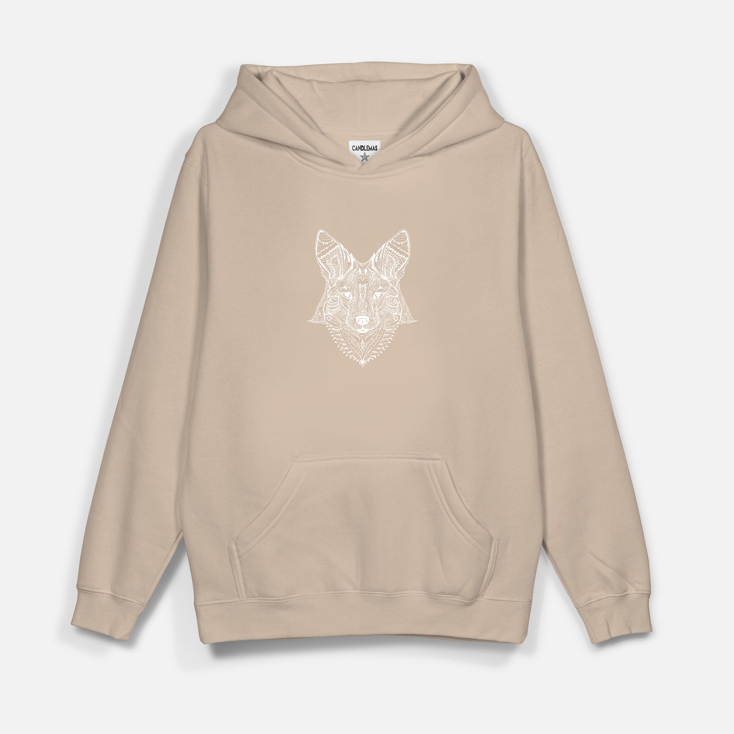Wolf  Beyaz Baskı  - Hoodie