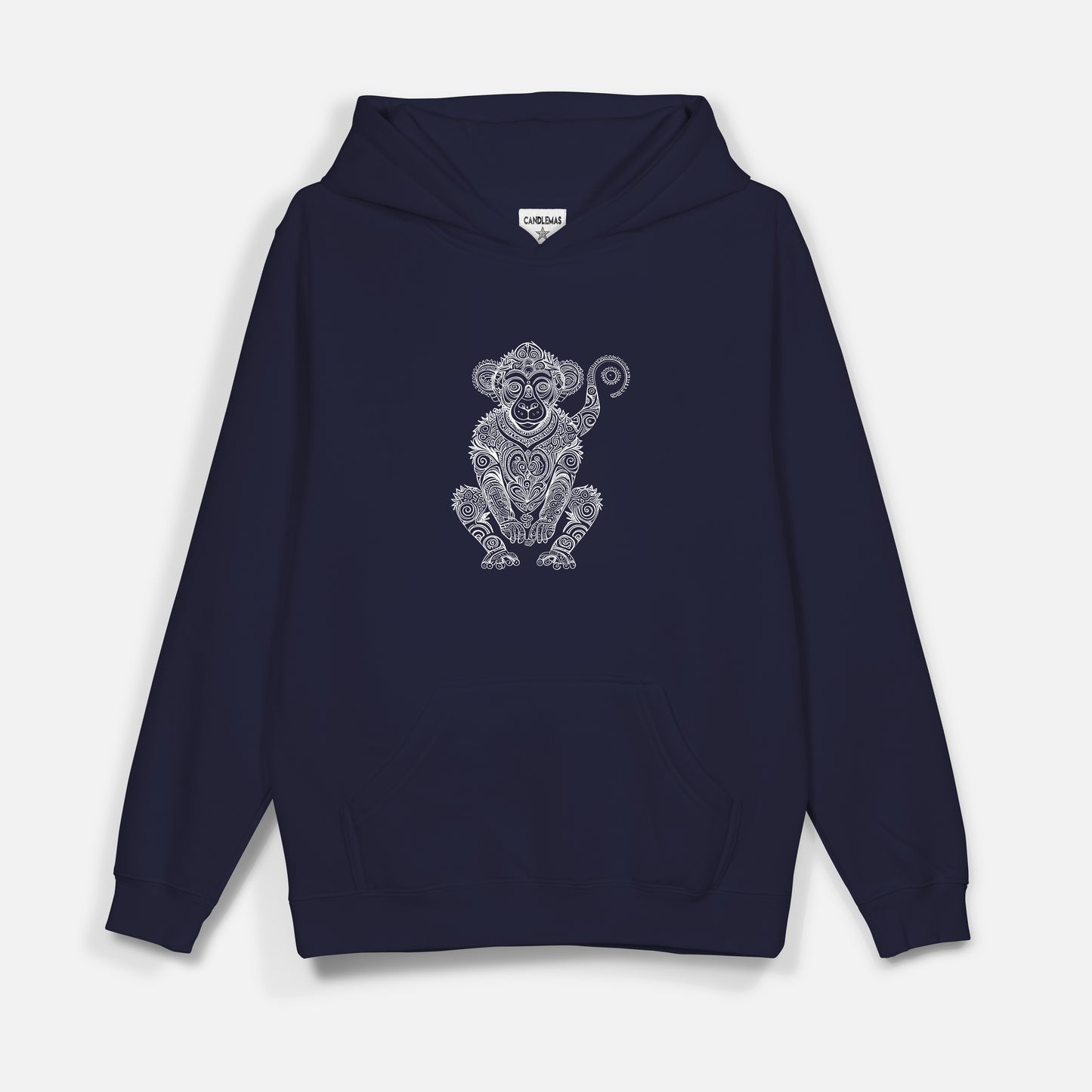 Monkey Beyaz Baskı  - Hoodie