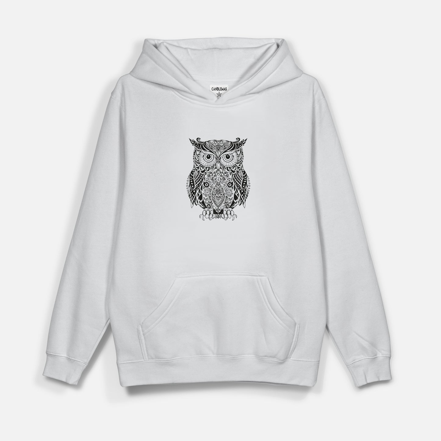 Owl Siyah Baskı  - Hoodie