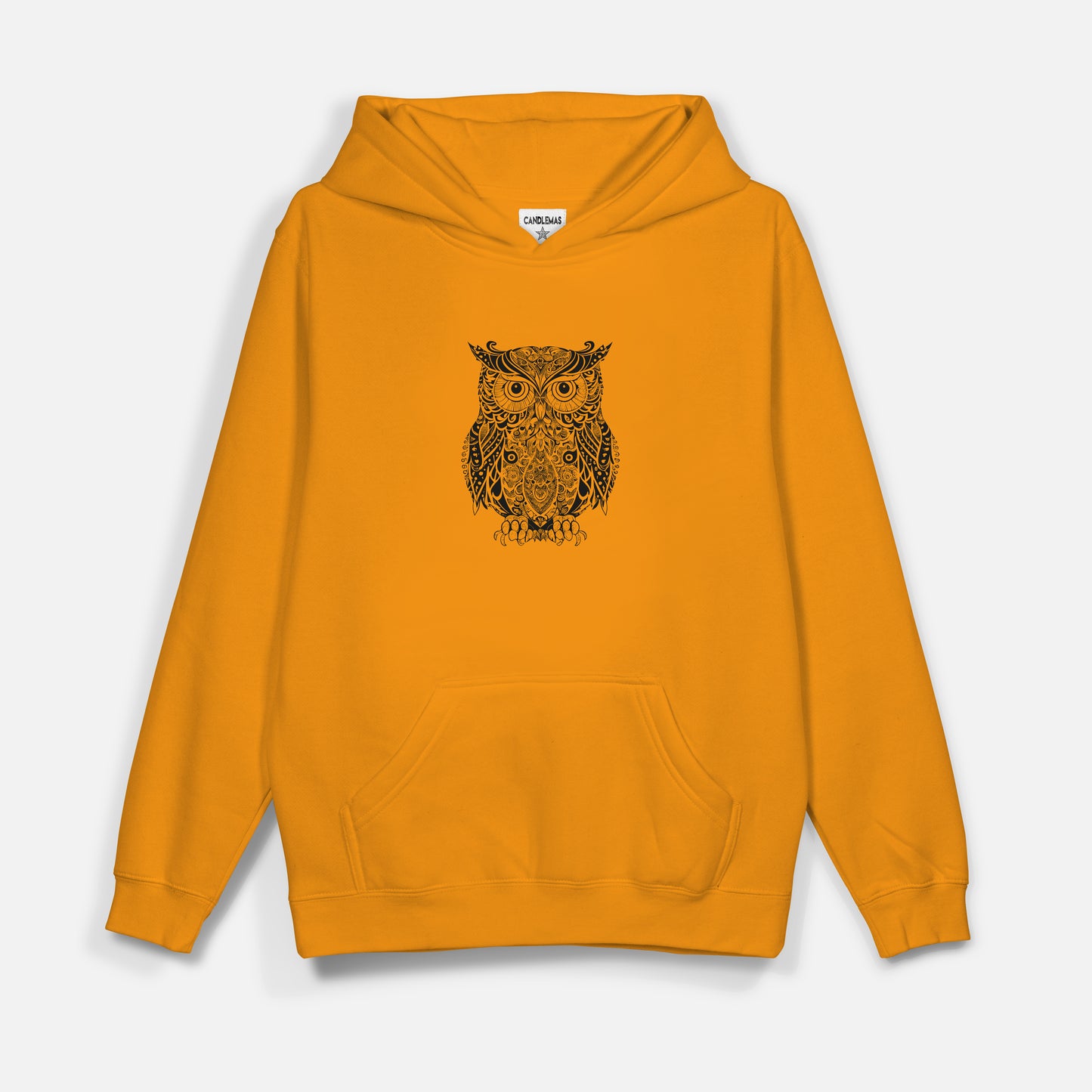 Owl Siyah Baskı  - Hoodie