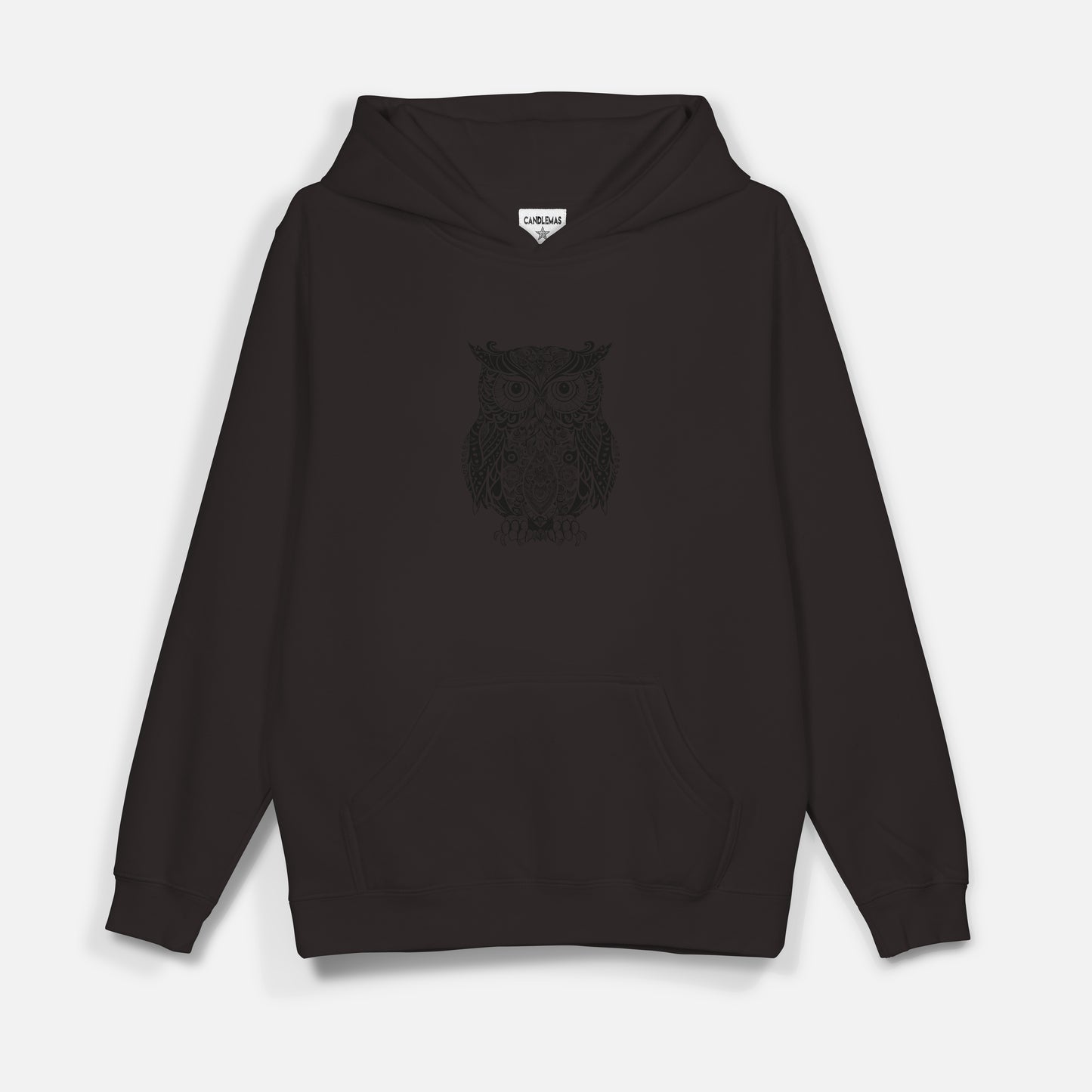 Owl Siyah Baskı  - Hoodie