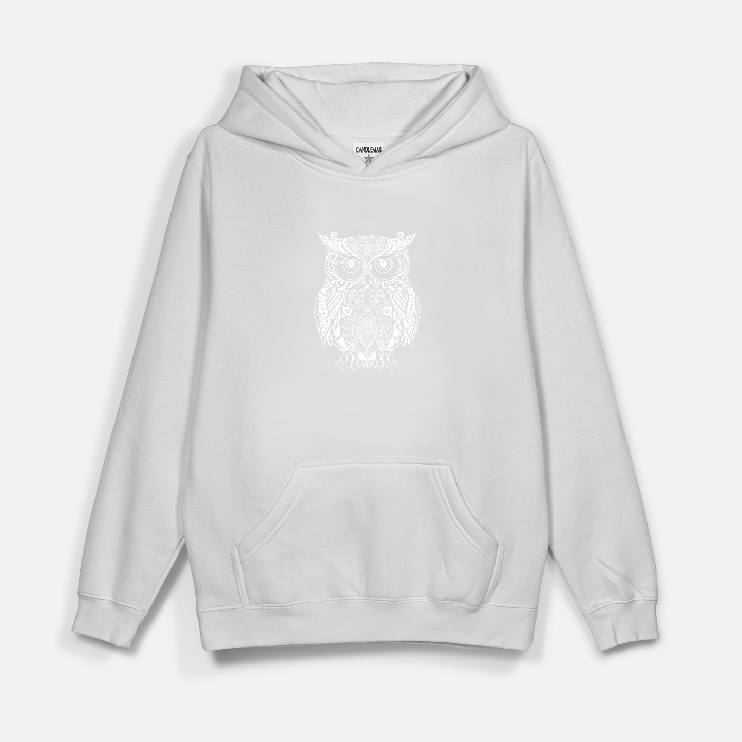 Owl Beyaz Baskı  - Hoodie