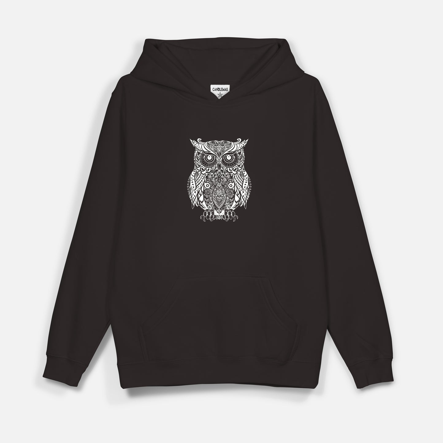 Owl Beyaz Baskı  - Hoodie