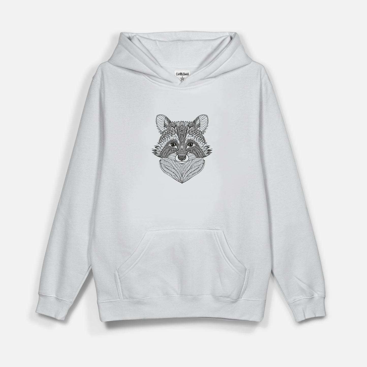 Raccoon Siyah Baskı  - Hoodie