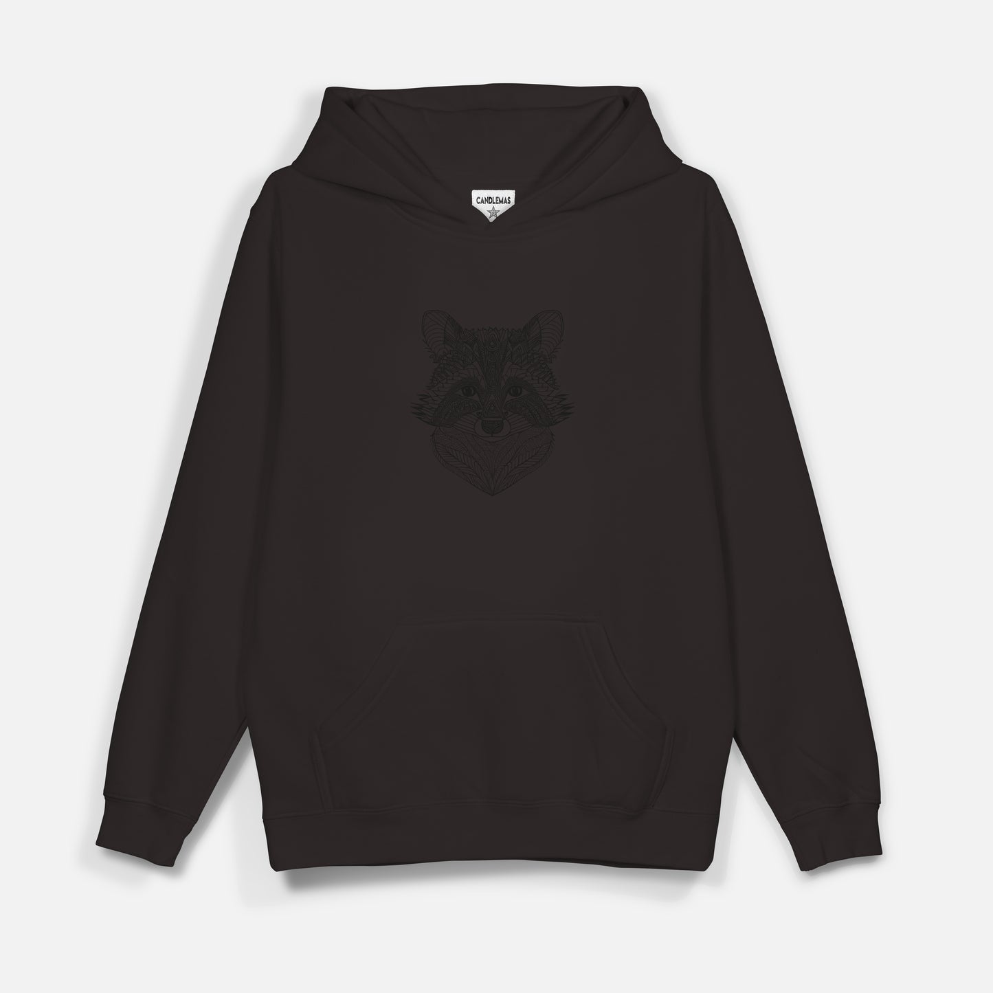 Raccoon Siyah Baskı  - Hoodie