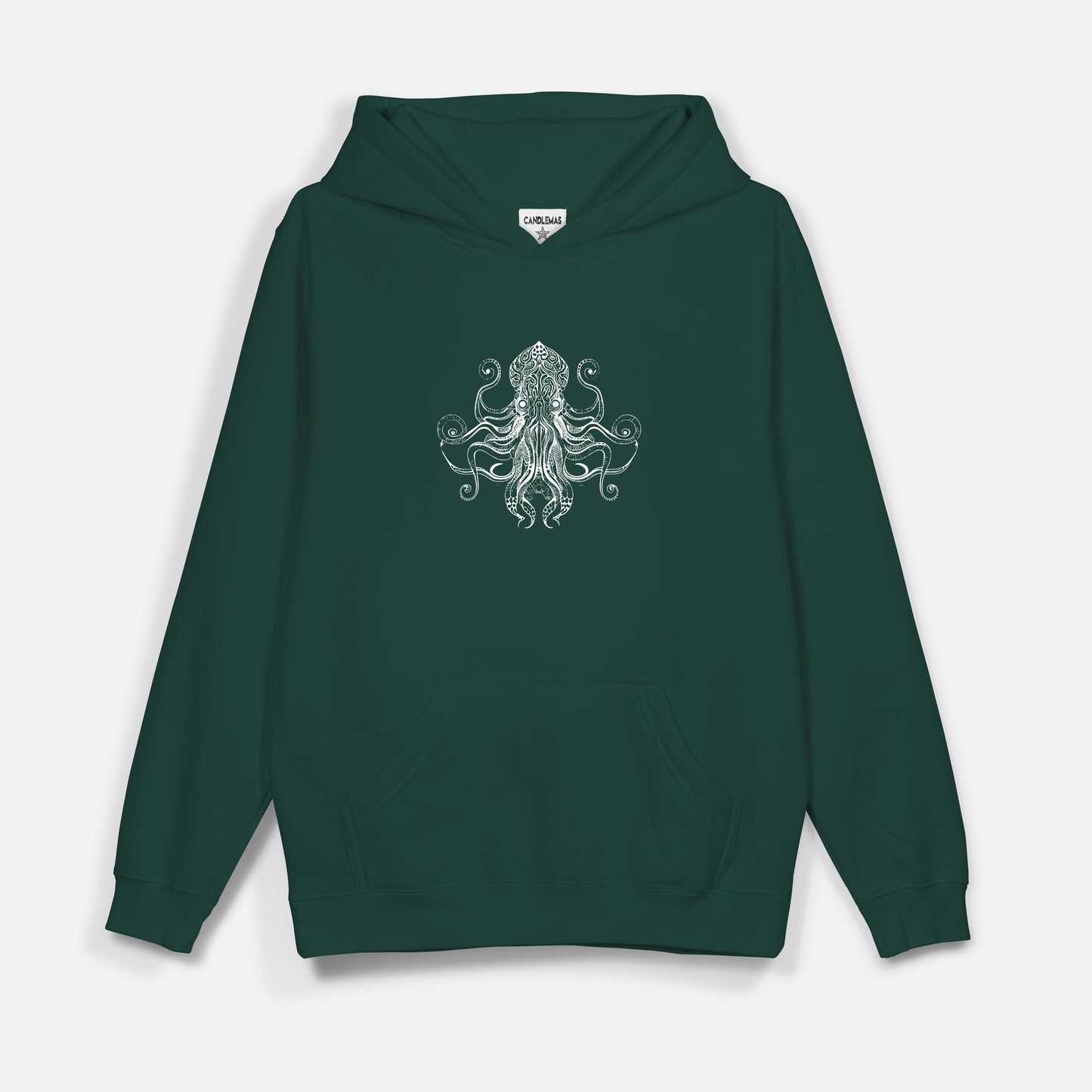 Octopus Beyaz Baskı  - Hoodie