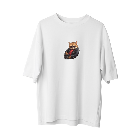 Cat with Glasses- Oversize T-Shirt